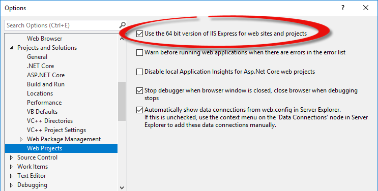 64 bit IIS Express
