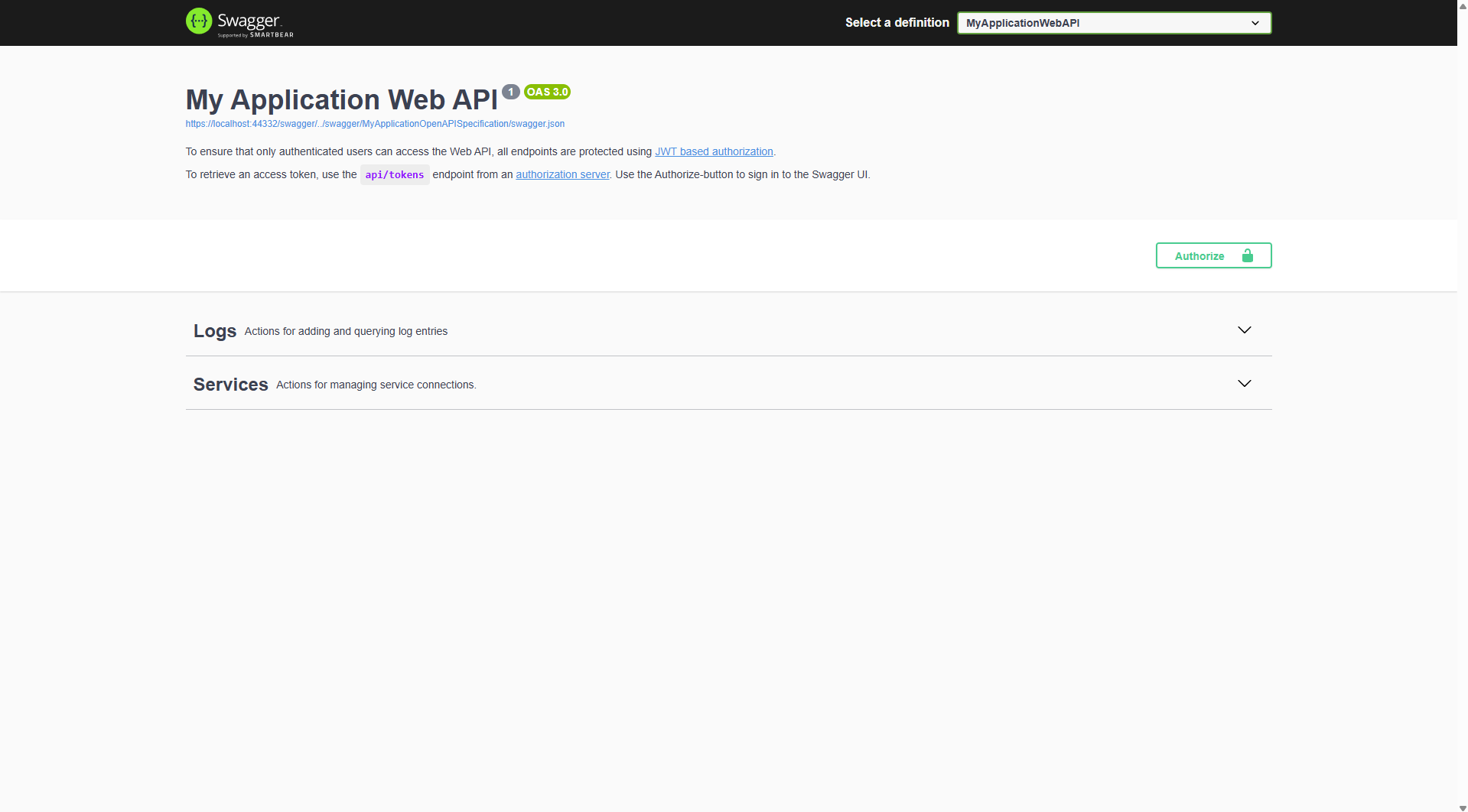 Base Web API Swagger